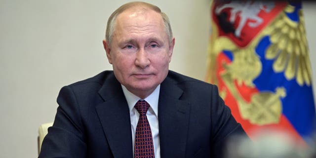 President Vladimir Putin i Moskva, Ryssland, tisdagen den 25 januari 2022. 