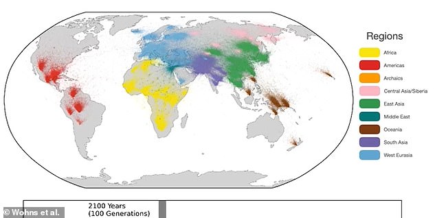 För cirka 2000 år sedan spreds människor väl över hela världen, med undantag för en stor del av Nordamerika, Oceanien och andra platser
